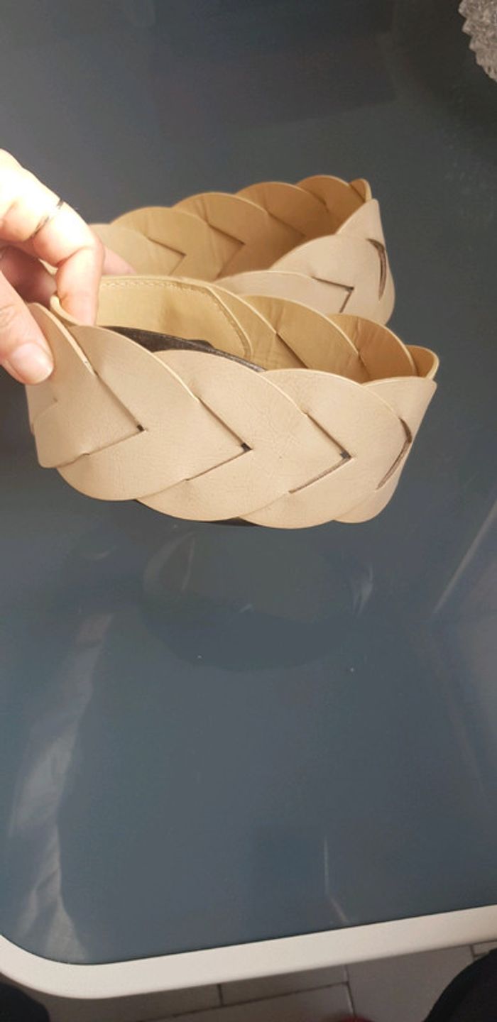 Ceinture large beige - photo numéro 3