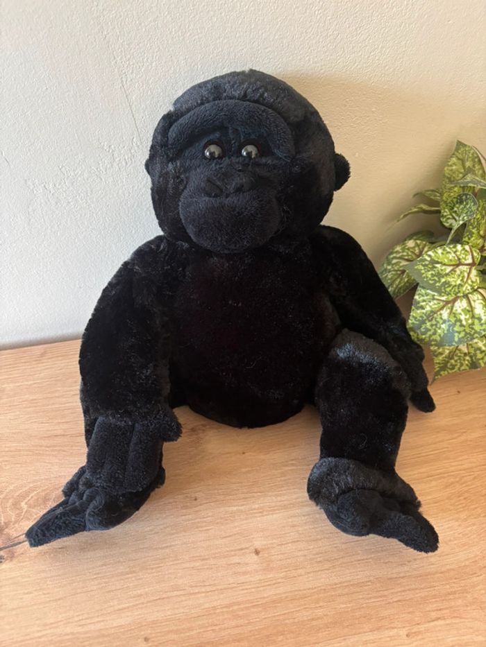 Doudou peluche gorille singe noir Dani état neuf - photo numéro 3