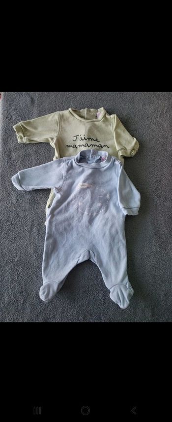 Lot 2 pyjamas garçon 1 mois