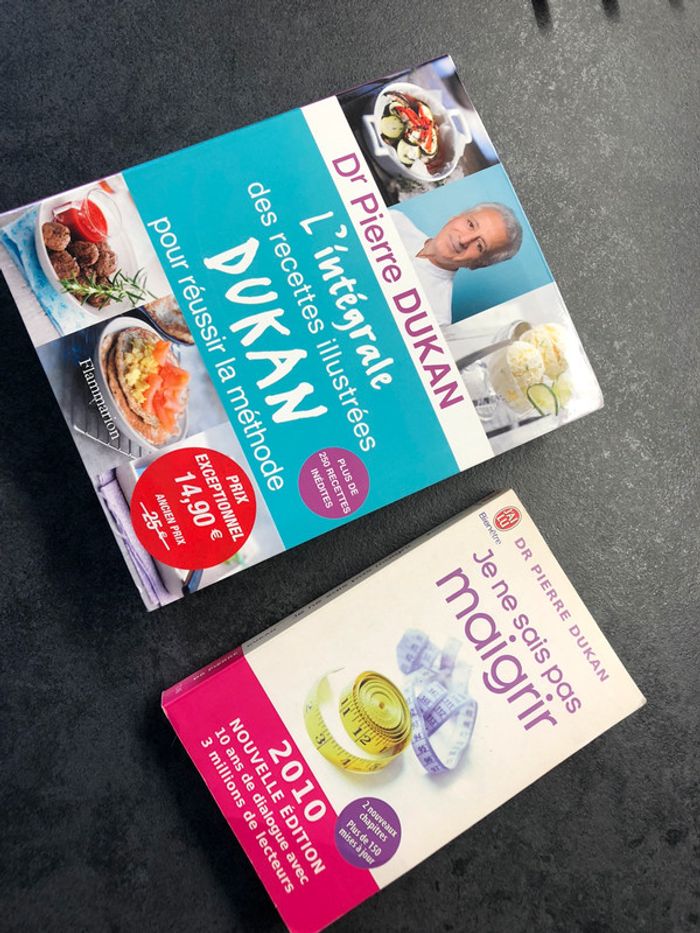 Lot livres DUKAN : L’intégral des recettes + Je ne sais pas maigrir