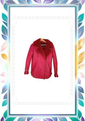 Manteau blouson veste perfecto rouge bershka taille XS 34