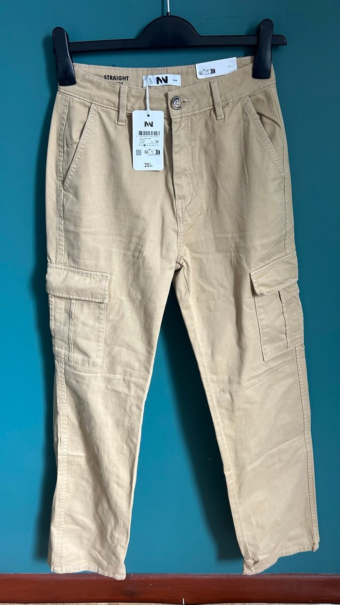 Pantalon cargo beige - photo numéro 3