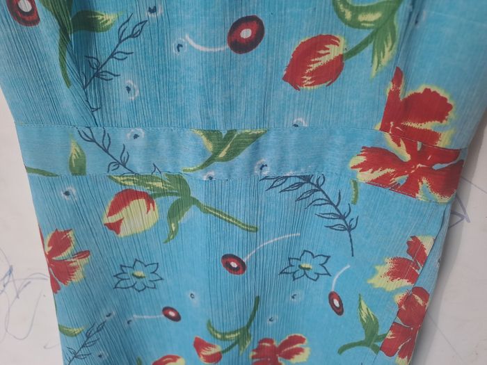 Robe bleu à fleurs Basic One Taille 38 - photo numéro 5