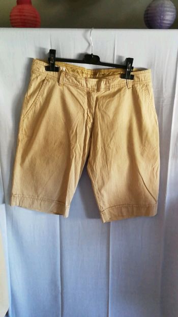 Bermuda Vintage rayé t42 Yessica 💮100% Coton