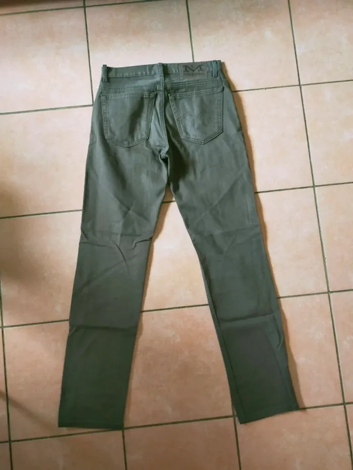 Jean vintage kaki coupe droite w30 l34 - photo numéro 5