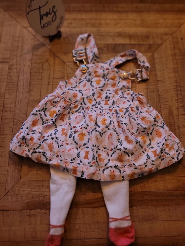 Salopette + Collants sergent major 3mois - photo numéro 2