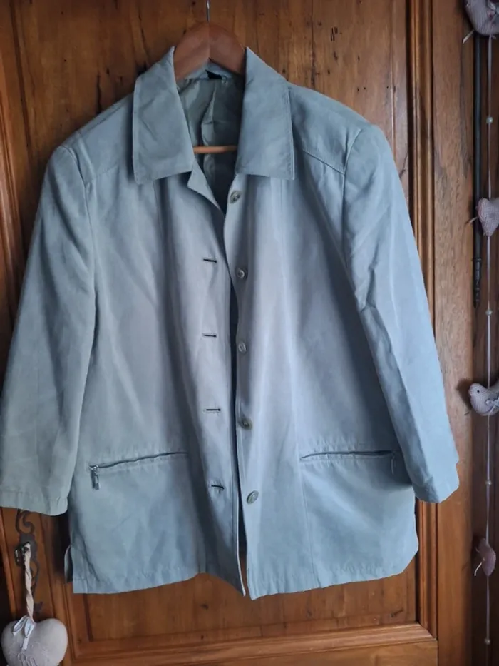 Veste vintage vert pastel chic - photo numéro 5