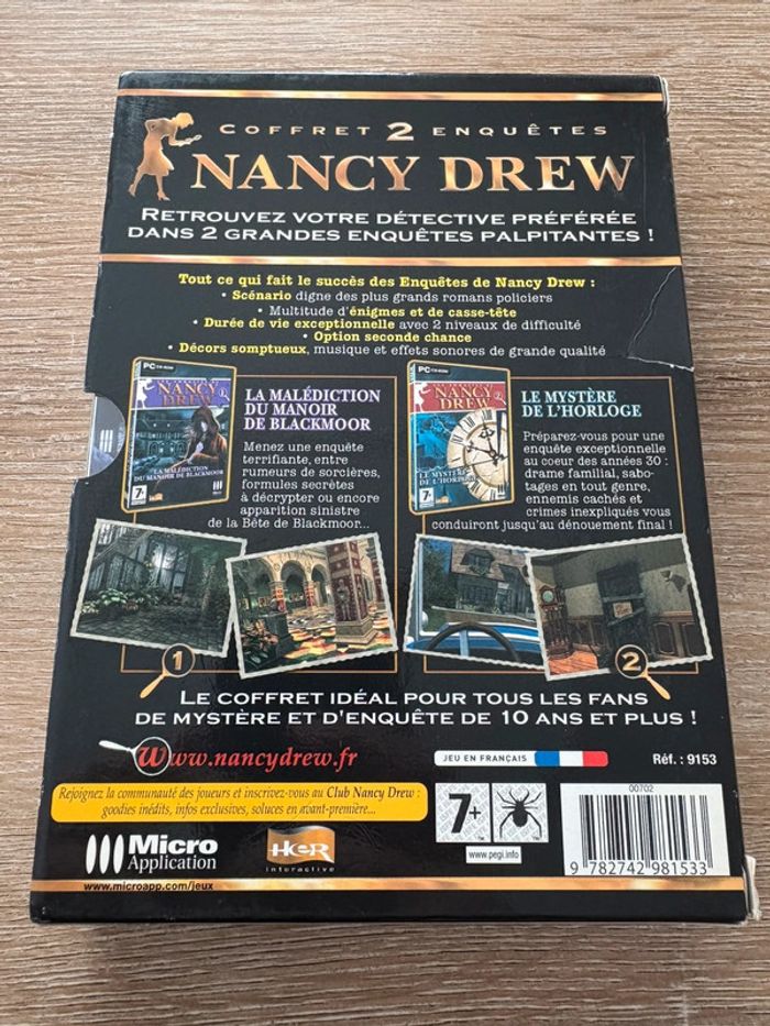 Coffret 2 enquêtes Nancy drew pc vintage - photo numéro 2