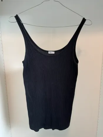 Débardeur côtelé noir Undiz, Taille S