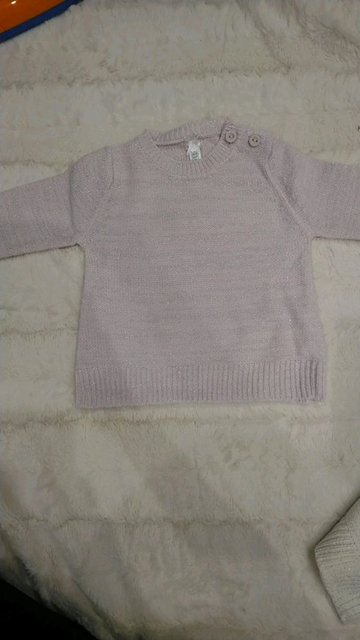 Lot de 2 pulls bébé filles brillants - photo numéro 2