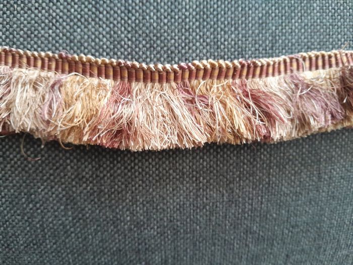 21m50 de ruban à frange marron beige effet 3cm de large passementerie - photo numéro 2