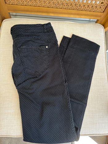 pantalon noir à pois blancs Breal taille 38 neuf