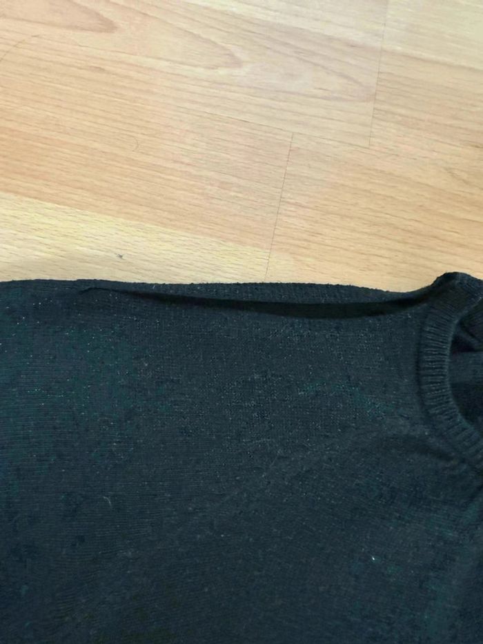 Pull fin Le Temps des Cerises noir scintillant XS - Parfait état - photo numéro 6