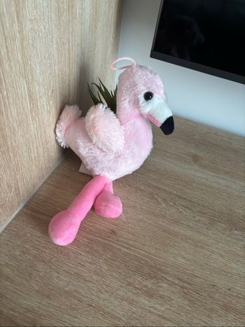 Peluche flamand rose
