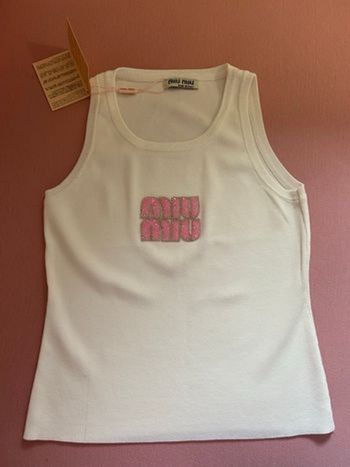 Top miu miu blanc 