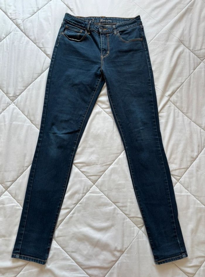 Jean mi taille haute levi’s bleu marine high rise skinny taille S/36 L32 femme - photo numéro 5