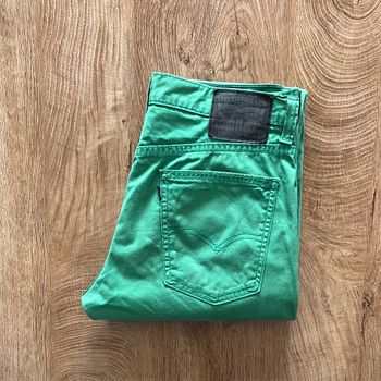 Jean/pantalon vert Levi's 511 slim, homme, taille : W 34 L 34 (44 taille française)