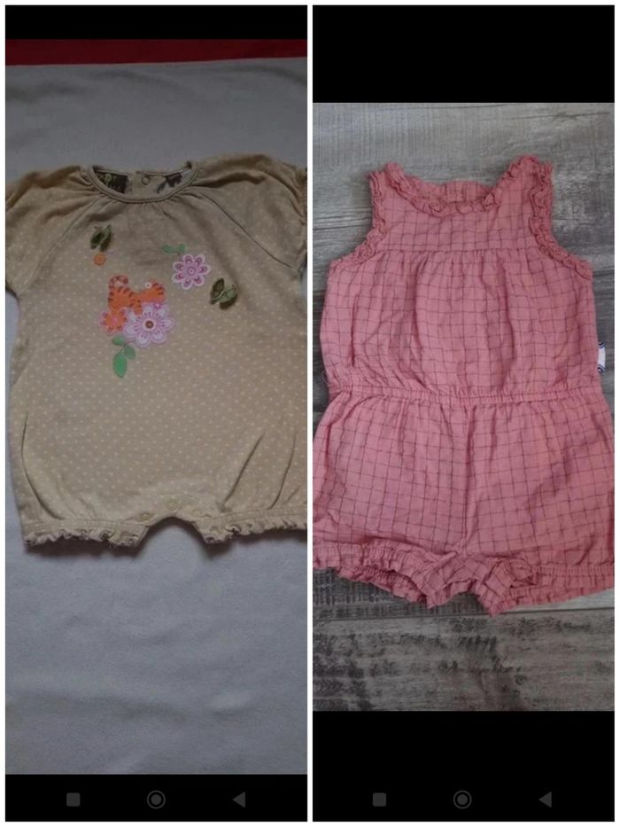 lot barboteuses filles taille 6 mois