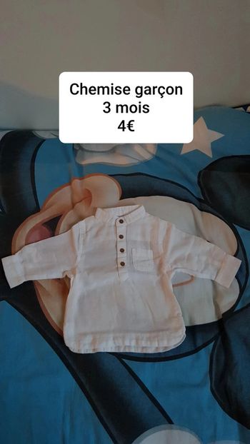 Chemise garçon taille 3 mois
