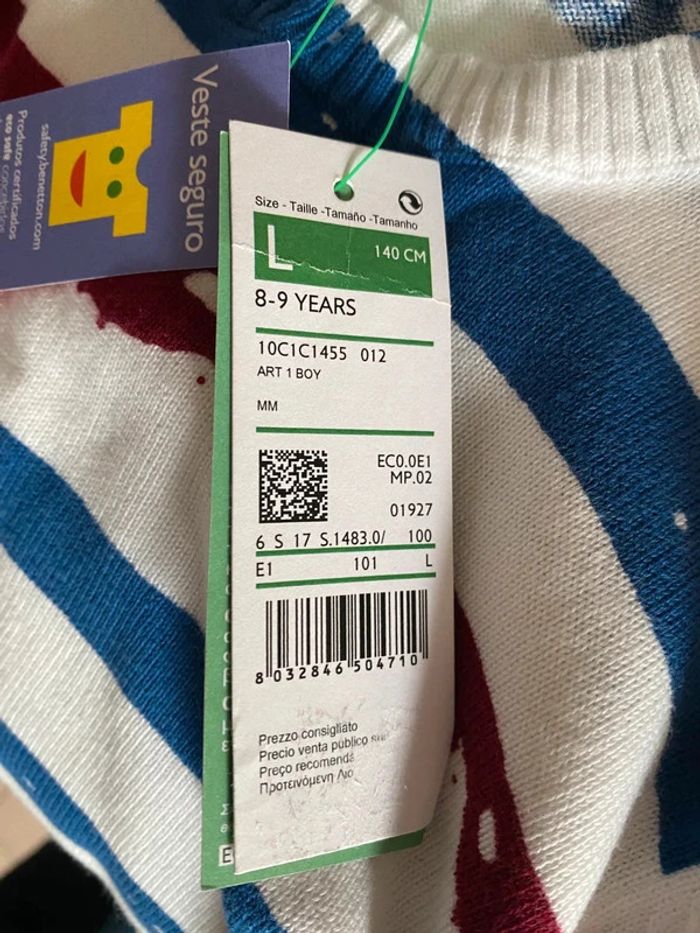 Pull fin Benetton taille 8 9 ans Neuf - photo numéro 5