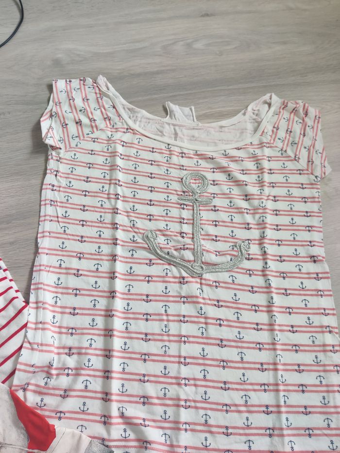 Lot de 3 tee shirt thème marin Cache cache + Taille M - photo numéro 4