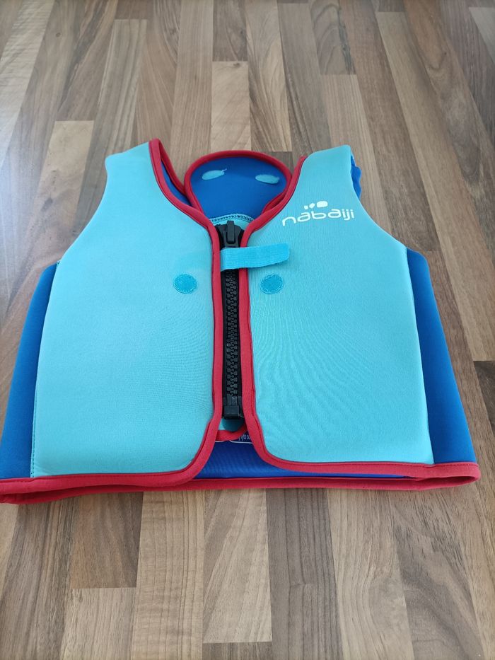 Gilet de flottaison nabaiji bleu et rouge 18-30 kg - photo numéro 2