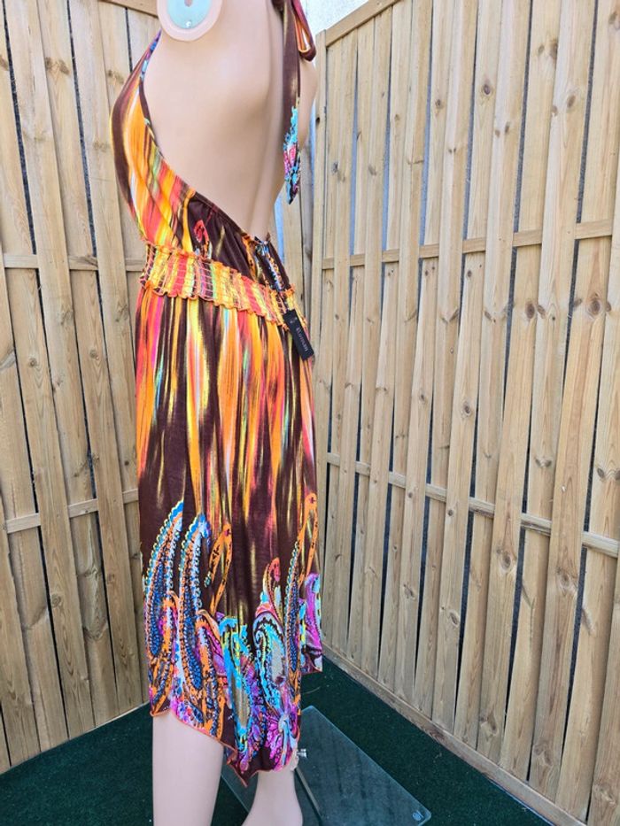 Robe dos nu asymétrique neuve étiquette 🍒années 2000🍒taille XL - photo numéro 5