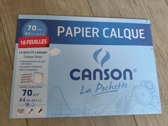 Feuilles calques neuves 16 feuilles canson