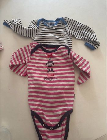 2 bodies manches longues 12 mois