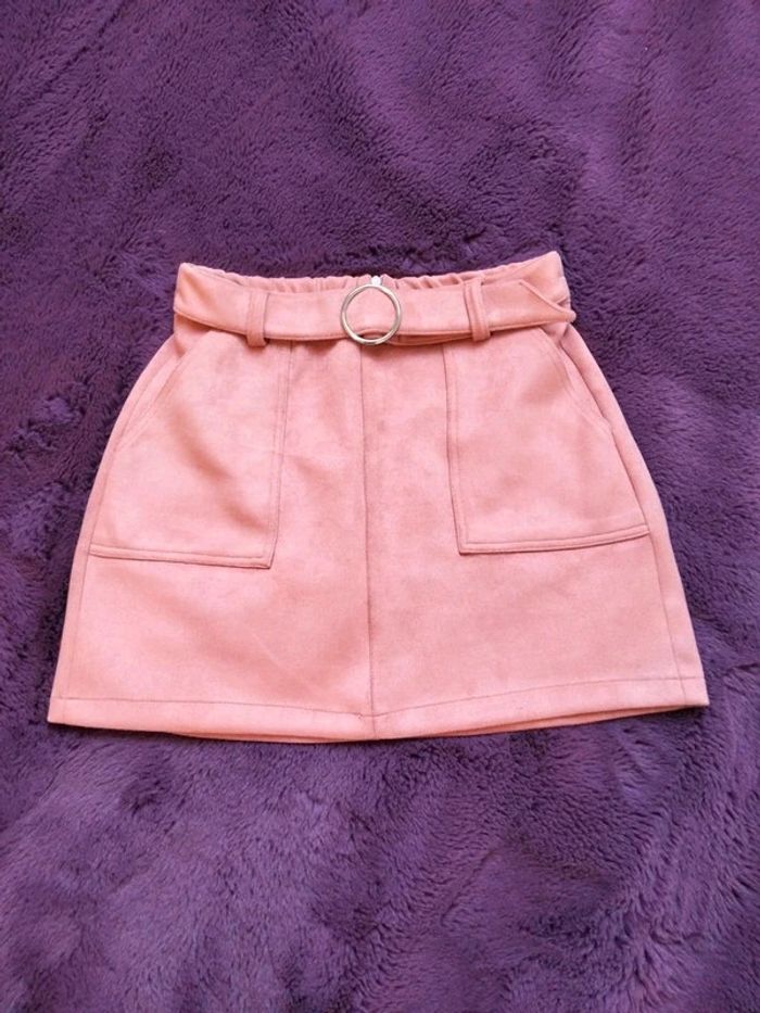 Jupe suédine rose - photo numéro 6
