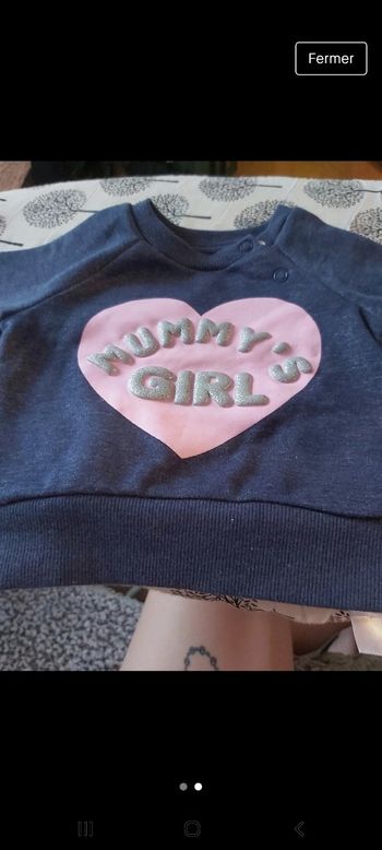 Pull taille 0/3mois 62cm primark