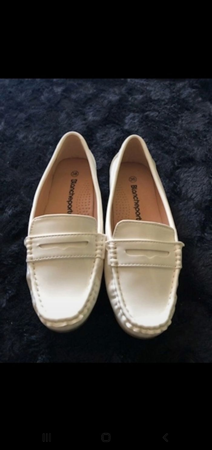 Mocassins blanc T36 - photo numéro 2