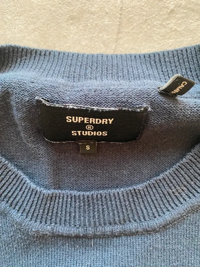 Pull superdry bleu marine - photo numéro 2