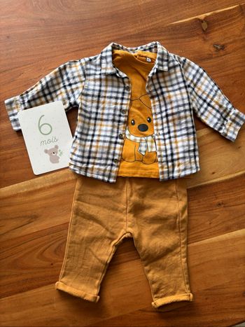 Ensemble 6 mois chemise chien Kiabi