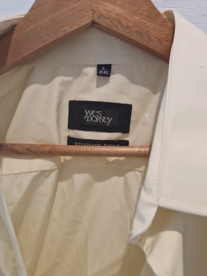 Belle chemise vintage jaune taille l yves dorsey tres bon etat - photo numéro 3
