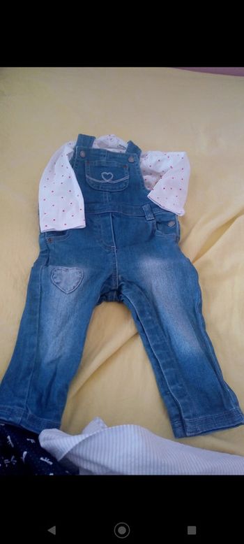 Salopette jean avec tee-shirt Vertbaudet neuf