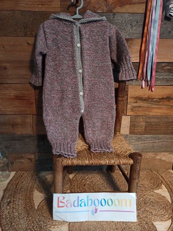Combinaison laine 12 mois fait main