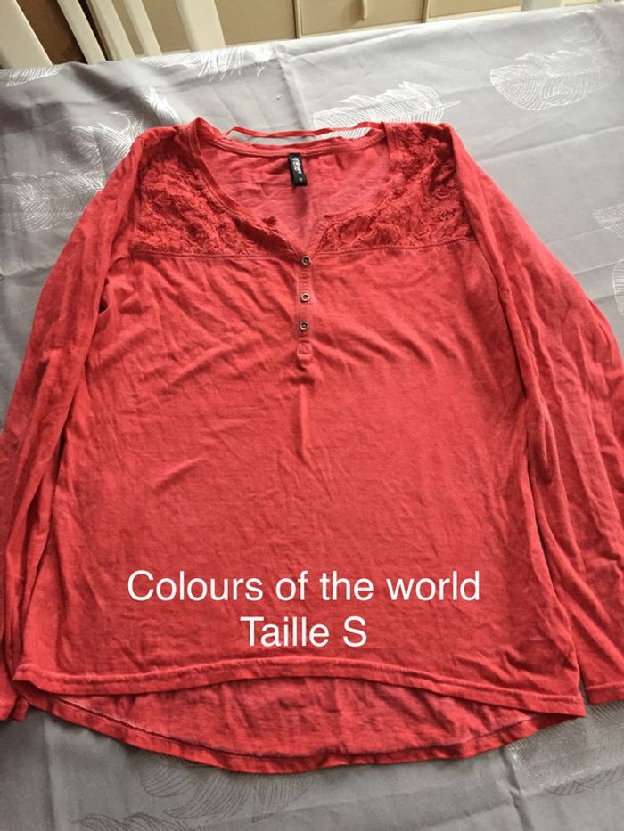 T-shirt manches longues Colours of the World Taille S - photo numéro 2