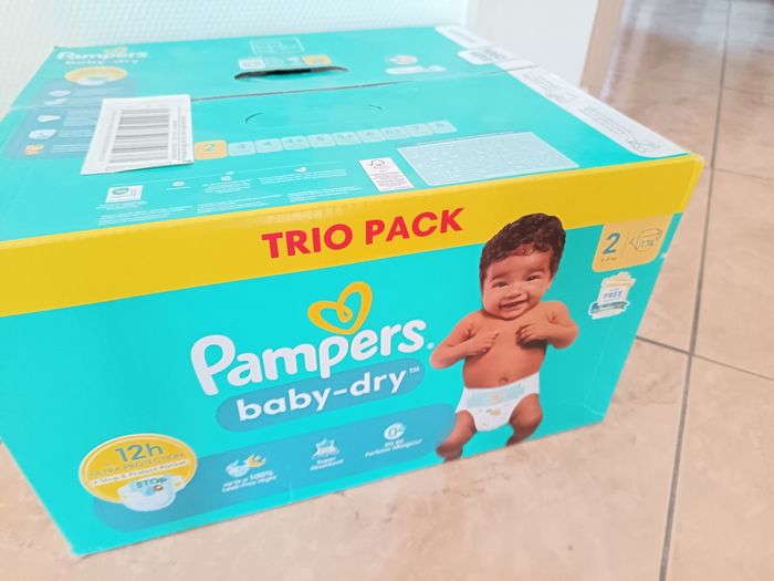 174 couches pampers baby dry taille 2 - photo numéro 2