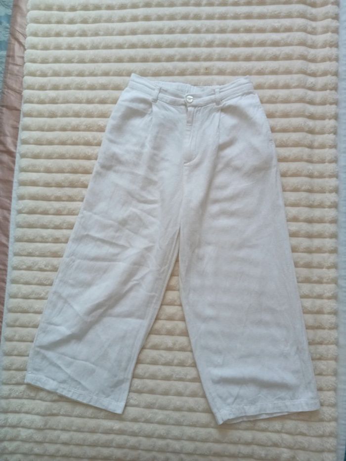 Pantalon fluide blanc fille 8ans 🤍🌼 - photo numéro 2