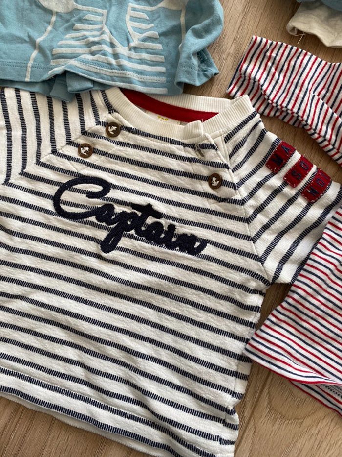 Lot de 4 tshirts manches longues 3 mois très bon etat okaidi - photo numéro 5