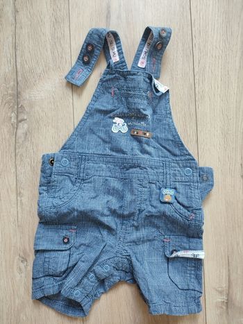 Salopette short sergent major 9 mois