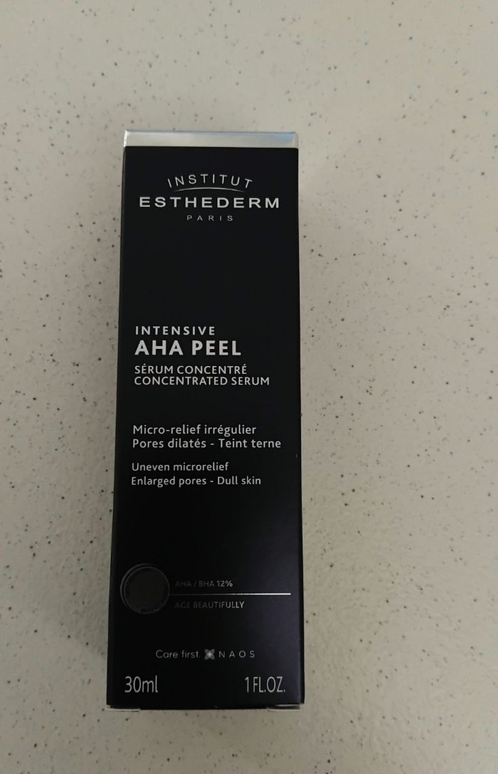 Esthederm paris AHA peel serum concentré  pore dilaté micro relief irrégulier teint terne
