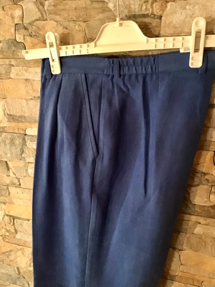Pantalon effet velours daim bleu taille 38 Godske - photo numéro 2