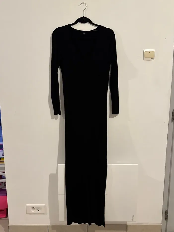 Robe longue côtelé
