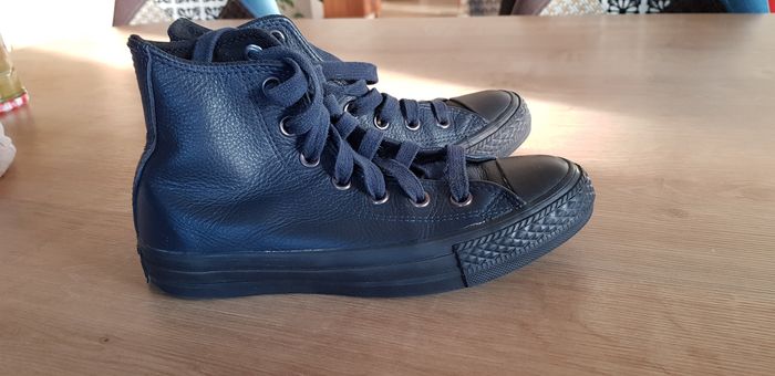 Converse cuir marine - photo numéro 2