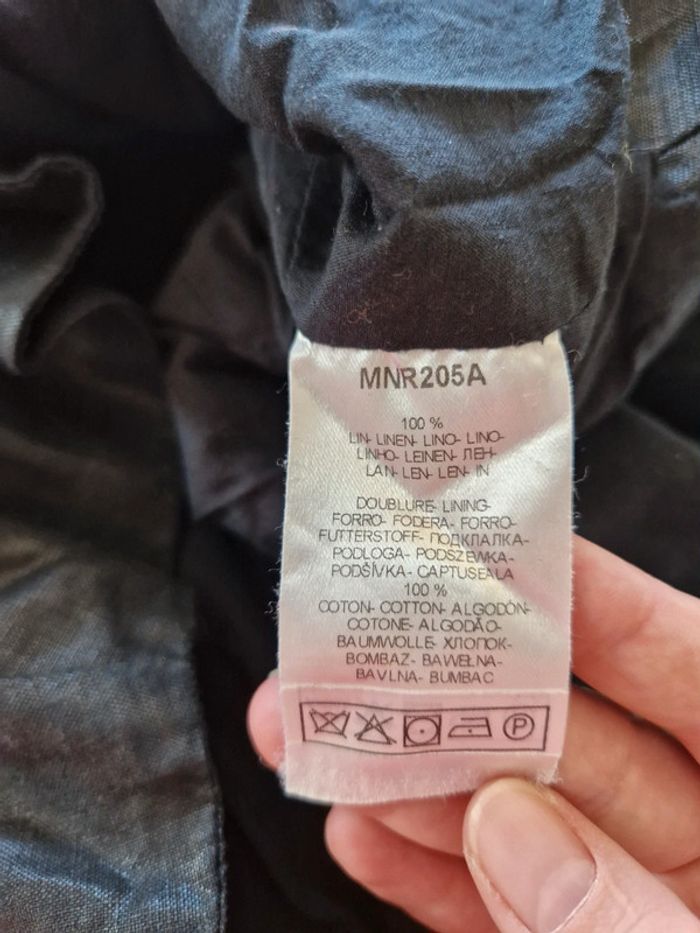 Robe noire en lin effet brillant - photo numéro 6