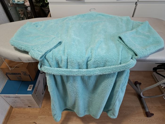 Joli peignoir de bain femme Sarah Florentin M turquoise très bon état - photo numéro 7