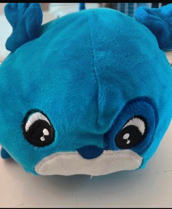 Grande Peluche Grodou chien bleu