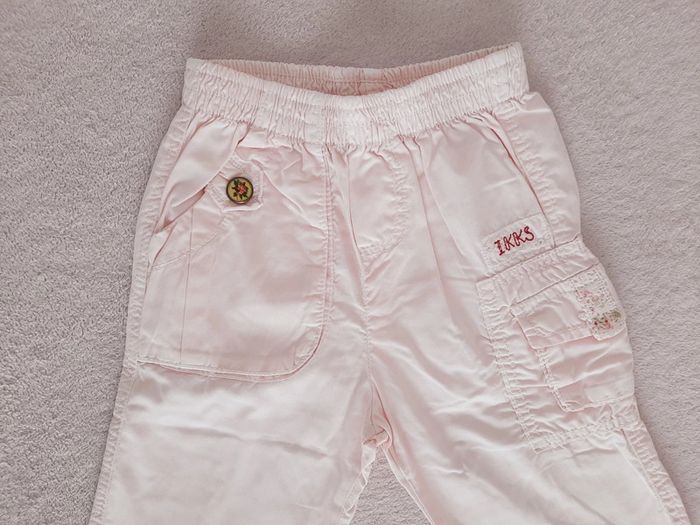 Pantalon en coton rose clair IKKS 6 mois - photo numéro 4